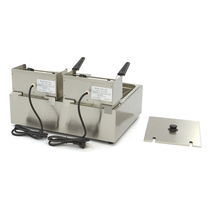 Maxima Frituurpan - 2x 6 L - 2 Manden - tot 2,4 Kg Frites