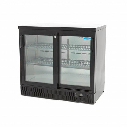 Maxima Drinks Fridge - 2 Sliding Doors - 4 Adjustable Shelves