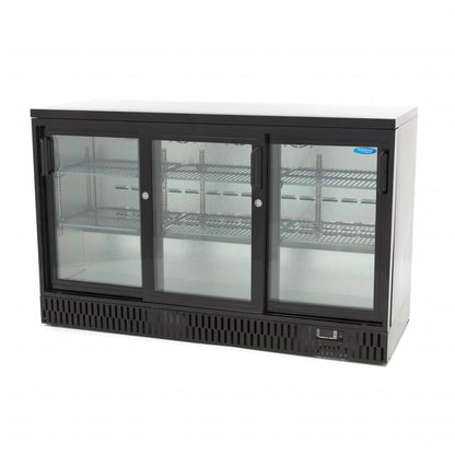 Maxima Drinks Fridge - 3 Sliding Doors - 6 Adjustable Shelves