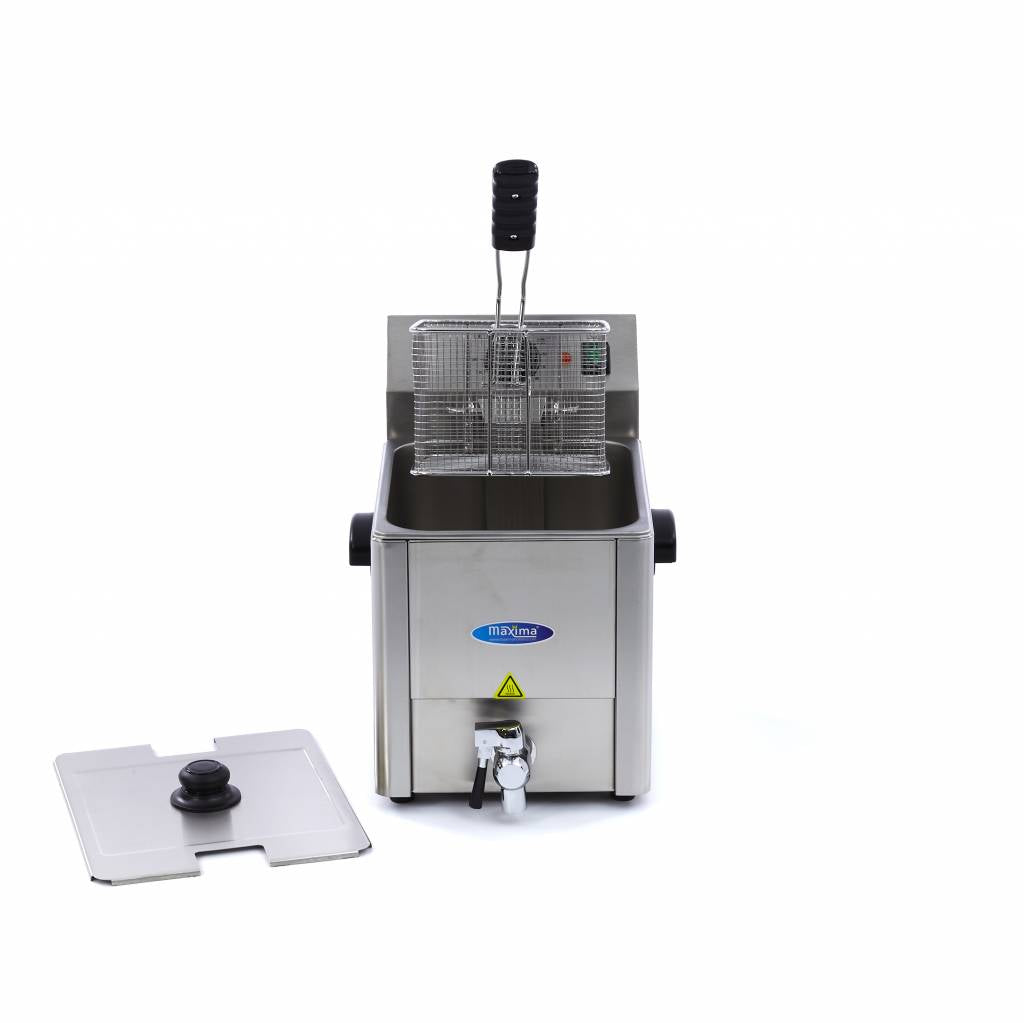 Maxima Frituurpan - 8 L - 1 Mand - met Tapkraan