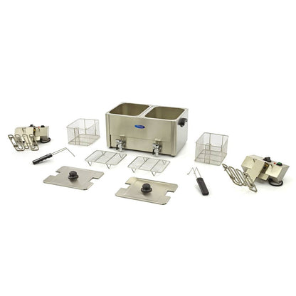 Maxima Frituurpan - 2x 8 L - 2 Manden - met Tapkraan