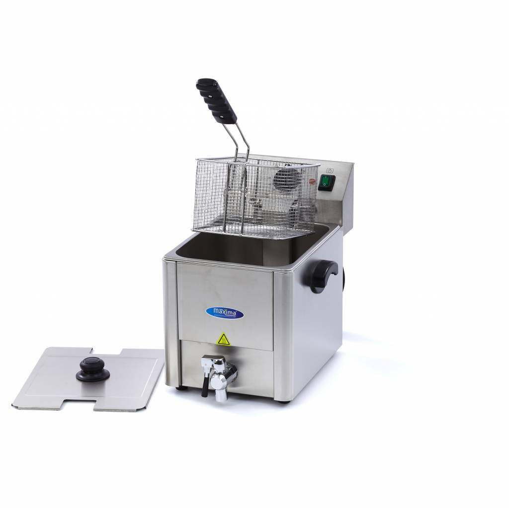 Maxima Frituurpan - 8 L - 1 Mand - met Tapkraan
