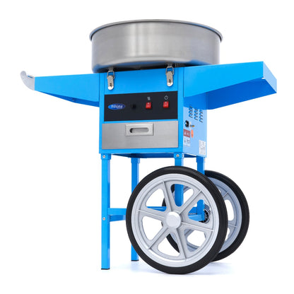 Maxima Candy Floss Machine – Ø 52cm – Blue – with Cart