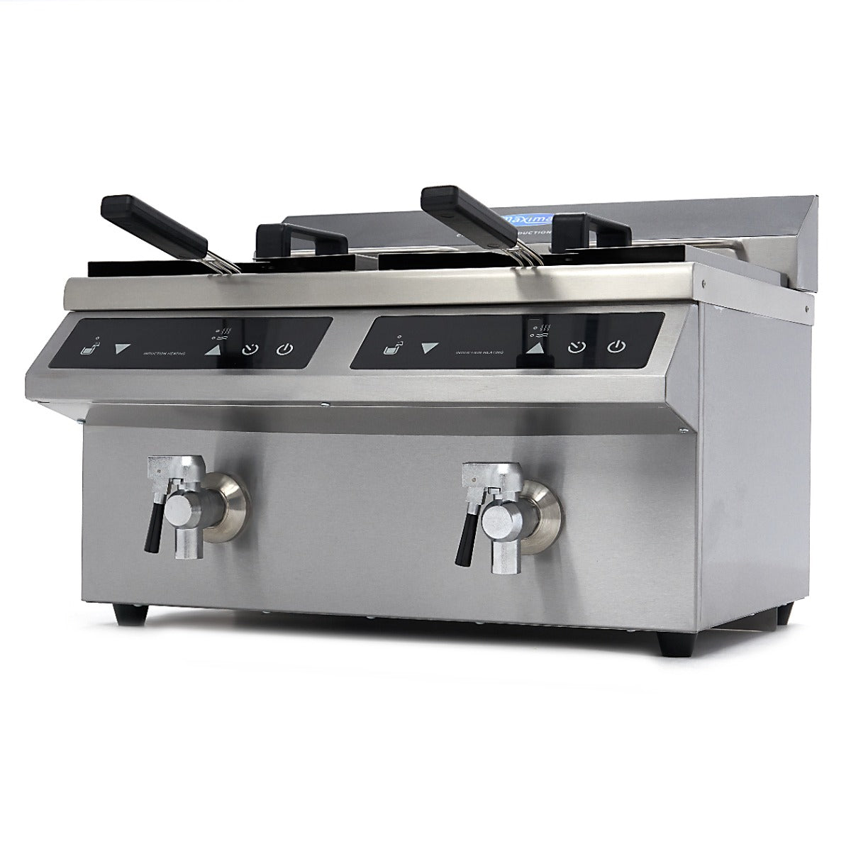 Maxima Frituurpan - 2x 8 L - 2 Manden - met Tapkraan - Inductie