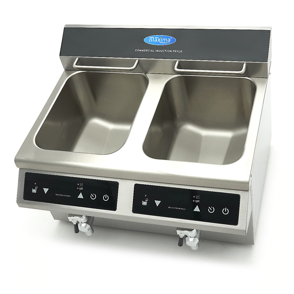 Maxima Frituurpan - 2x 8 L - 2 Manden - met Tapkraan - Inductie