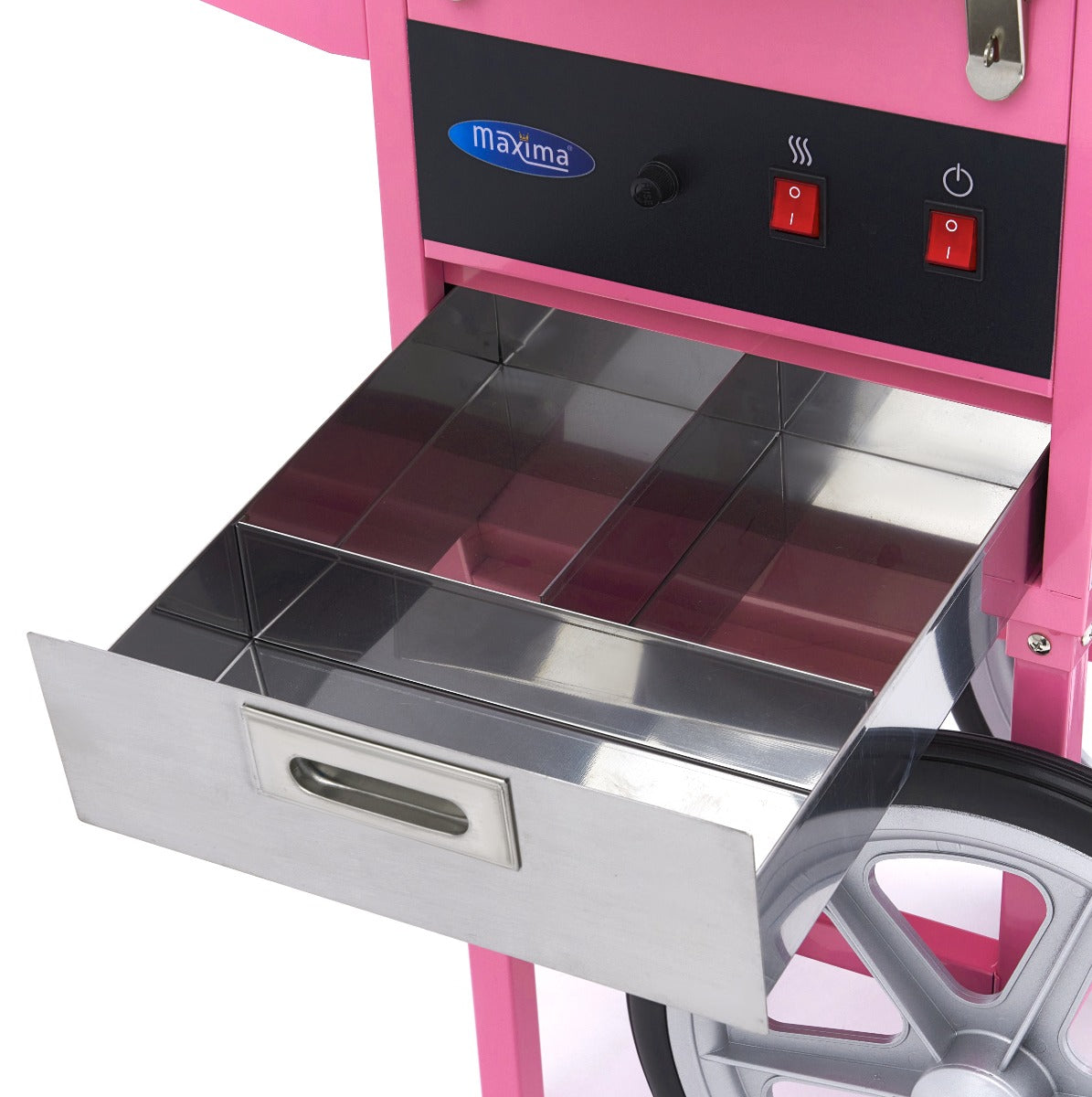 Maxima Candy Floss Machine – Ø 52cm – Pink – with Cart