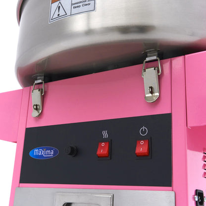 Maxima Candy Floss Machine – Ø 52cm – Pink – with Cart