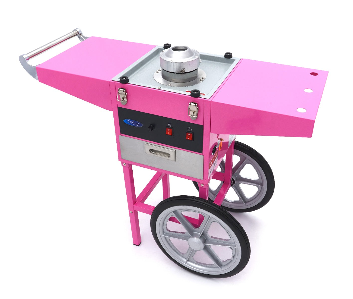 Maxima Candy Floss Machine – Ø 52cm – Pink – with Cart