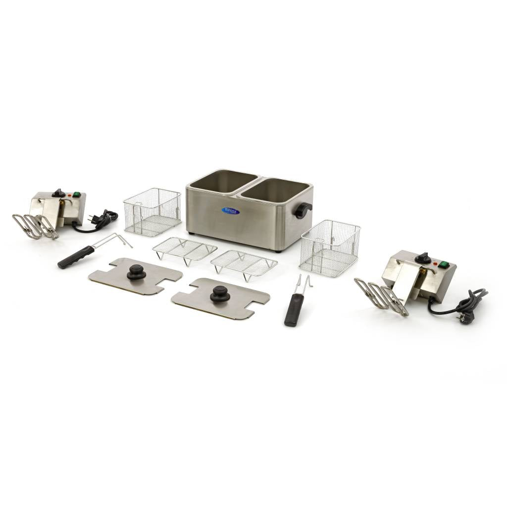 Maxima Frituurpan - 2x 4 L - 2 Manden - tot 2 Kg Frites