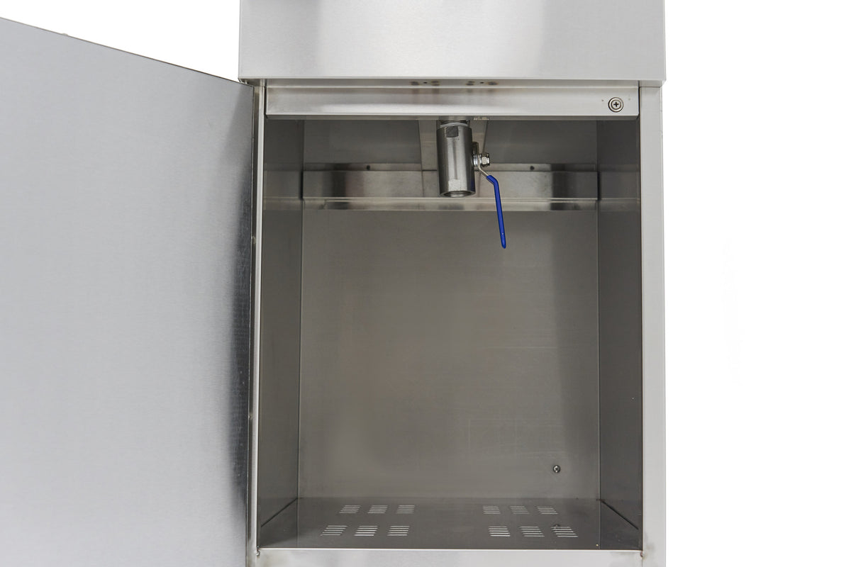 Maxima Frituurpan - 16 L - 1 Mand - met Tapkraan en Opbergruimte - 400V