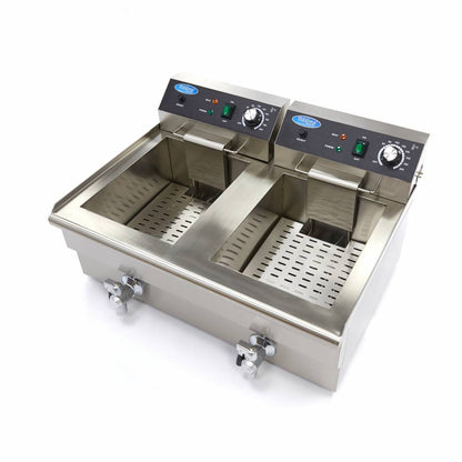 Maxima Frituurpan - 2x 16 L - 2 Manden - met Tapkraan