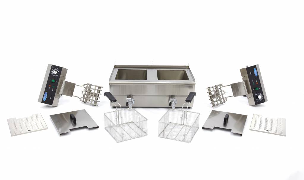 Maxima Frituurpan - 2x 16 L - 2 Manden - met Tapkraan