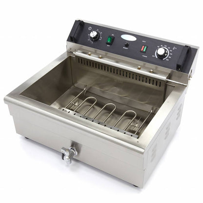 Maxima Frituurpan - 20 L - 1 Mand - met Tapkraan - 400V