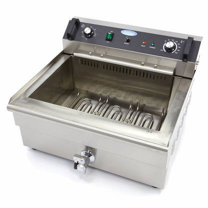 Maxima Frituurpan - 30 L - 1 Mand - met Tapkraan - 400V