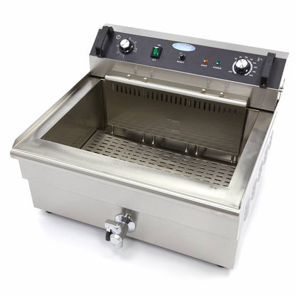 Maxima Frituurpan - 30 L - 1 Mand - met Tapkraan - 400V