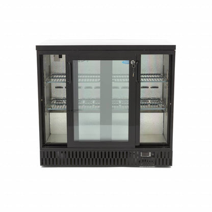 Maxima Drinks Fridge - 2 Sliding Doors - 4 Adjustable Shelves